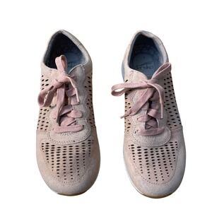 Dansko‎ Women's Pink Suede Leather Perforated Lace Up Sneakers Shoes Size 37